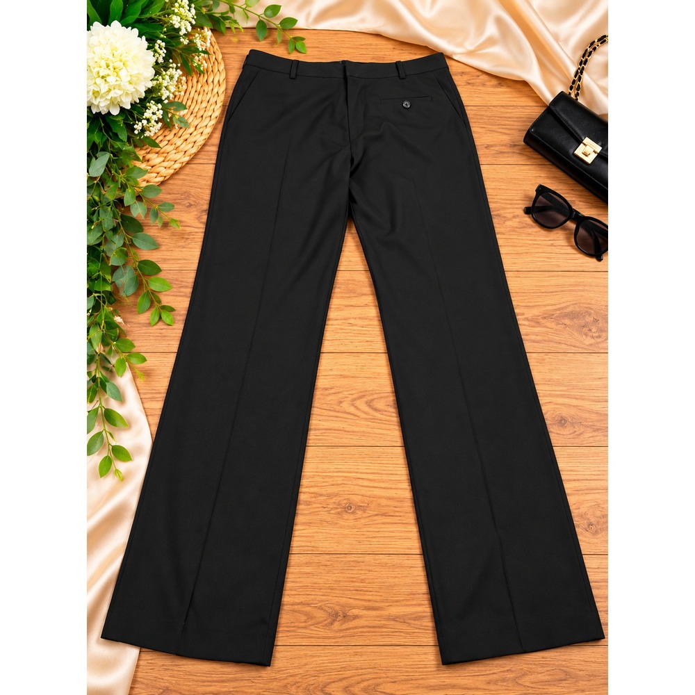 Van Heusen Flex Slim Fit Flat Front Stretch Pants Black Mens 34x32 - Picture 12 of 12